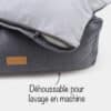 Couchage lit panier coussin confortable, moelleux, déhoussable et lavable pour chien et chat