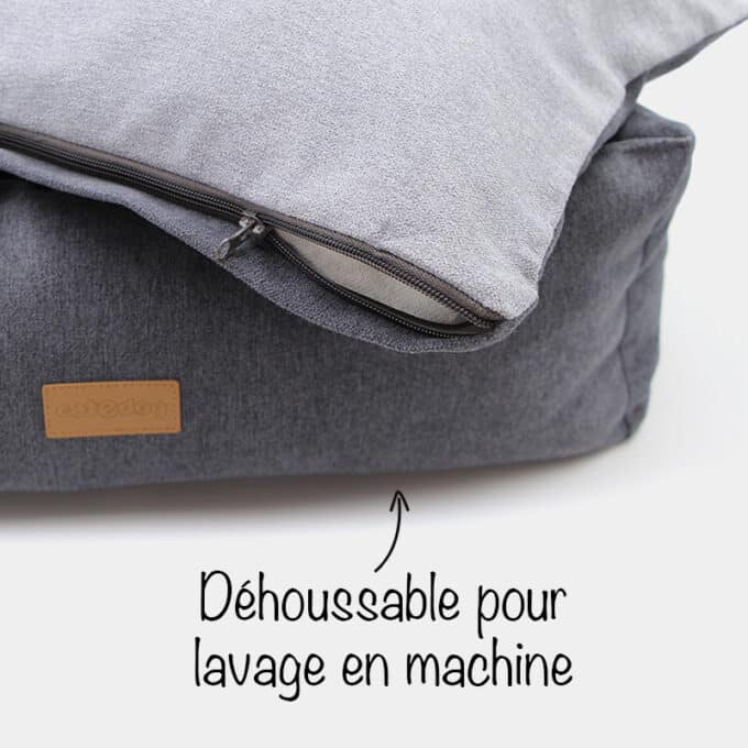 Couchage lit panier coussin confortable, moelleux, déhoussable et lavable pour chien et chat
