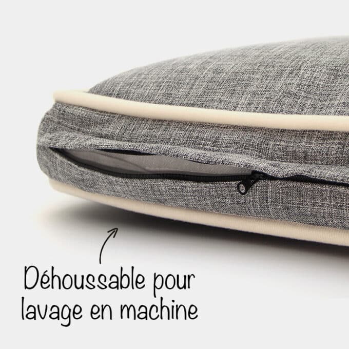 Couchage lit panier coussin confortable, moelleux, déhoussable et lavable pour chien et chat