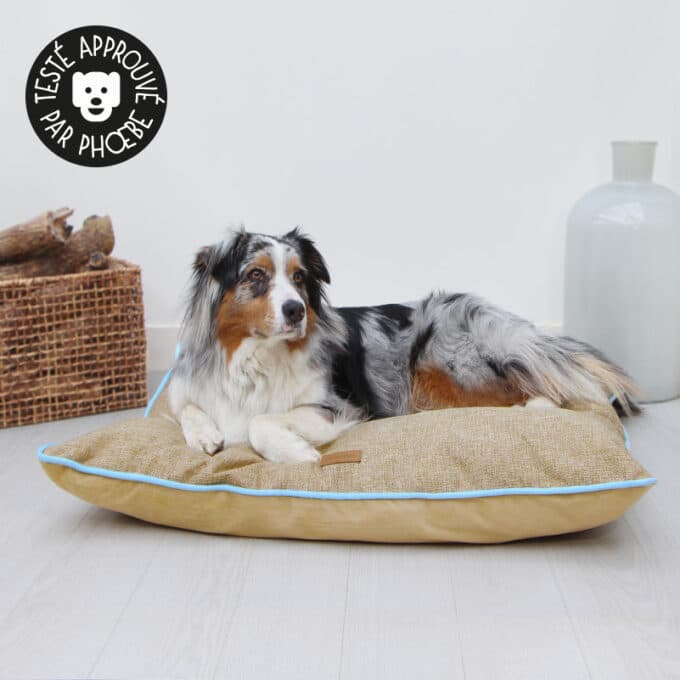 coussin-panier-lit-moelleux-dehoussable-confortable-lin-doux-chien Coussin panier pour chien déhoussable