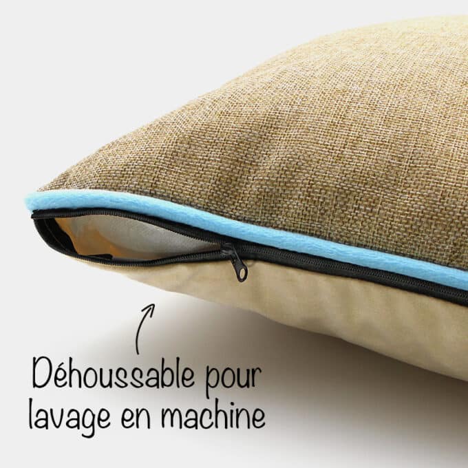 coussin-panier-lit-moelleux-dehoussable-confortable-lin-doux-chien-chat-1 Couchage lit panier coussin confortable, moelleux, déhoussable et lavable pour chien et chat