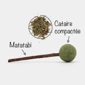 jouet herbe à chat balle de cataire et bâton de matatabi