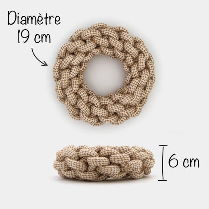 Jouet en corde pour gros chien avec nœuds à mâcher