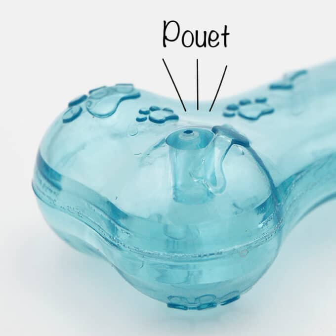 Jouet os qui couine pour chien