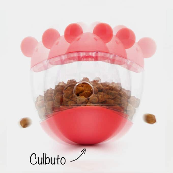 Jouet distributeur de croquettes culbuto pour chat