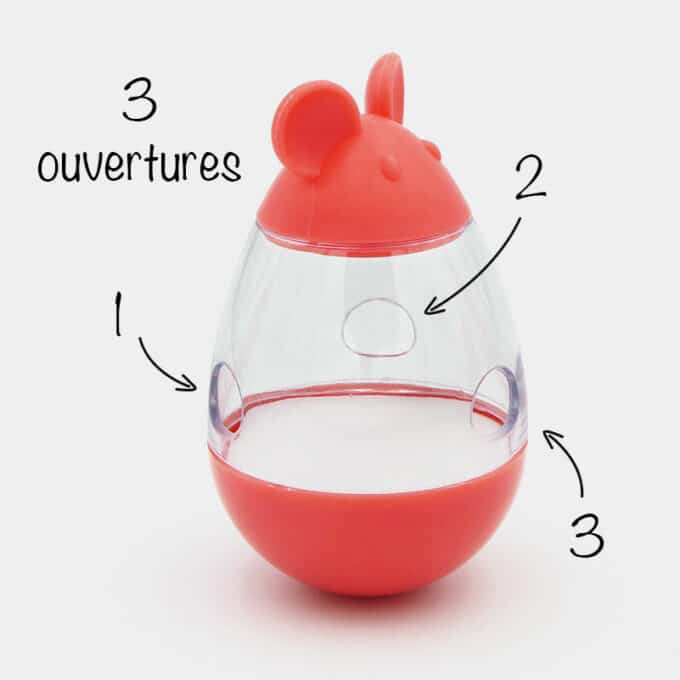 Jouet distributeur de croquettes culbuto pour chat