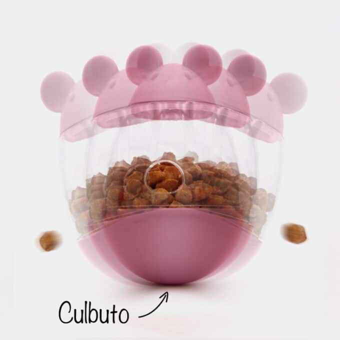balle-distributrice-croquette-friandise-chat-22 Jouet distributeur de croquettes culbuto pour chat