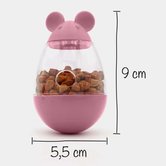 balle-distributrice-croquette-friandise-chat-23 Jouet distributeur de croquettes culbuto pour chat
