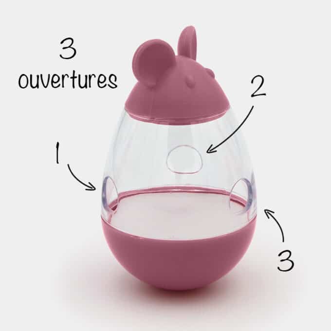 balle-distributrice-croquette-friandise-chat-25 Jouet distributeur de croquettes culbuto pour chat