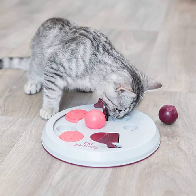 jouet-alimentaire-jeu-strategie-cat-activity-trixie-chat-4 jouet alimentaire interactif de stratégie et d'intelligence Cat Activity Trixie pour le chat