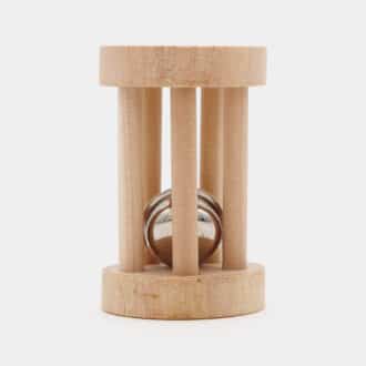 Jouet en bois avec grelot pour chat