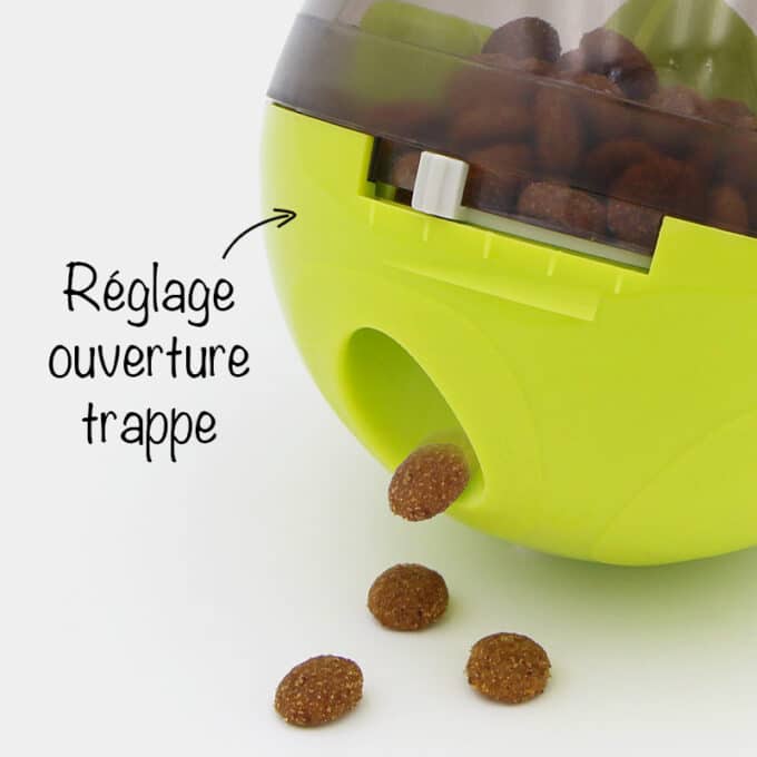 Distributeur de croquettes pour chien culbuto