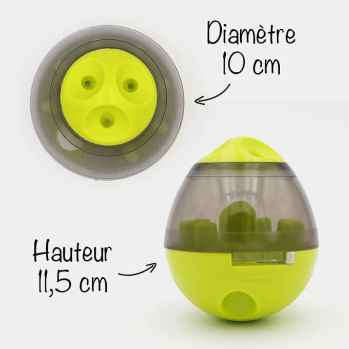 Distributeur de croquettes pour chien culbuto