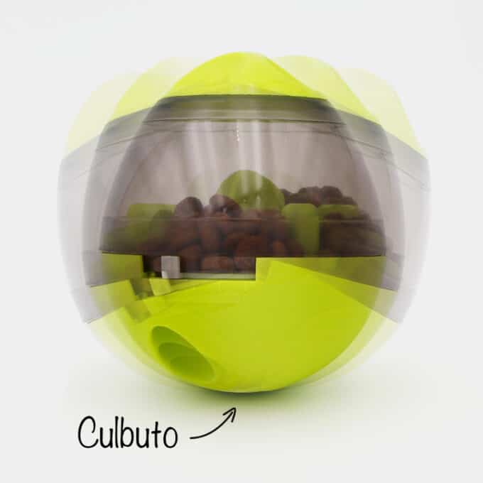 Distributeur de croquettes pour chien culbuto