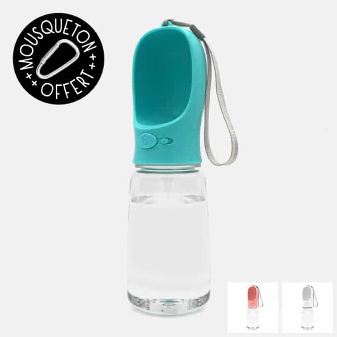 Gourde pour chien ou chat pour promenade, voyage, randonnée