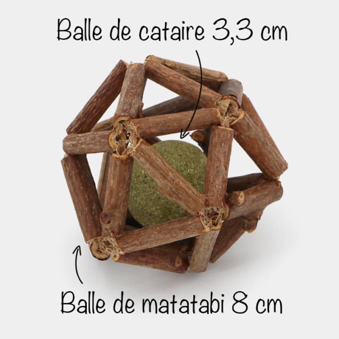 Balle à l'herbe aux chats cataire et matatabi