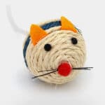 Balle souris en sisal pour chat