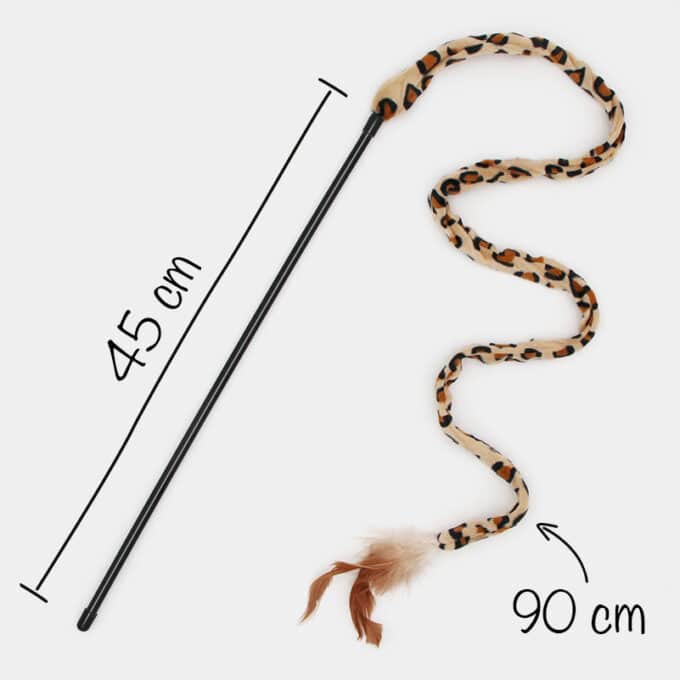 jouet-baton-teaser-queue-chat-2 Jouet teaser avec queue et plumes pour chat