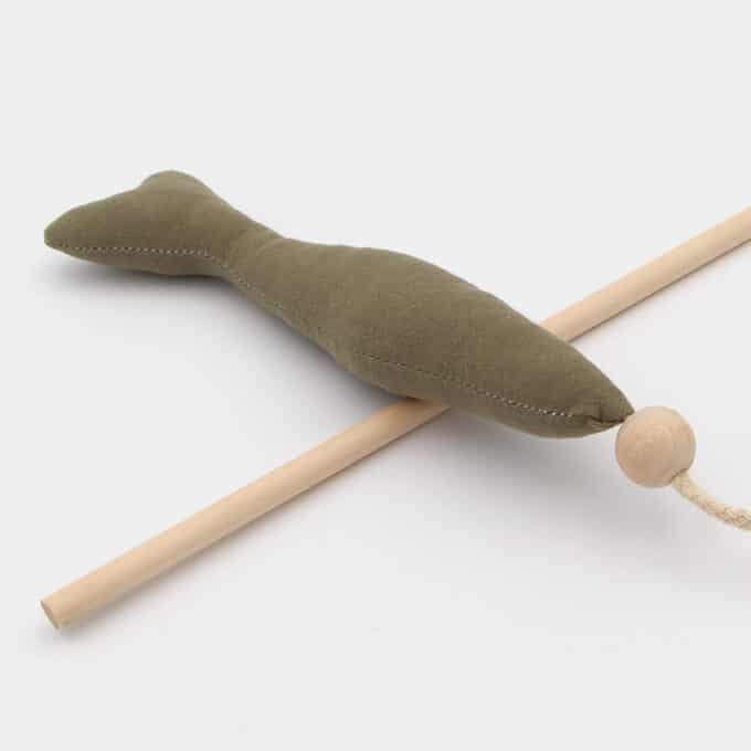 Canne à pêche poisson pour chat