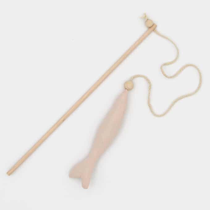 Canne à pêche poisson pour chat