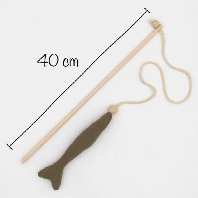 Canne à pêche poisson pour chat