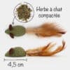 jouet souris herbe à chat cataire et plumes