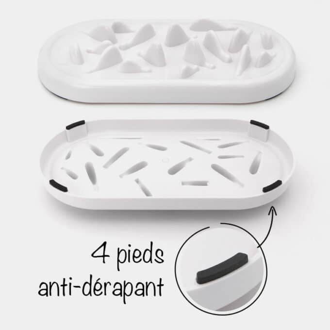 Plateau gamelle anti glouton chat