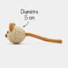 Balle souris en sisal pour chat
