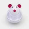 Jouet distributeur de croquettes culbuto pour chat souris blanche