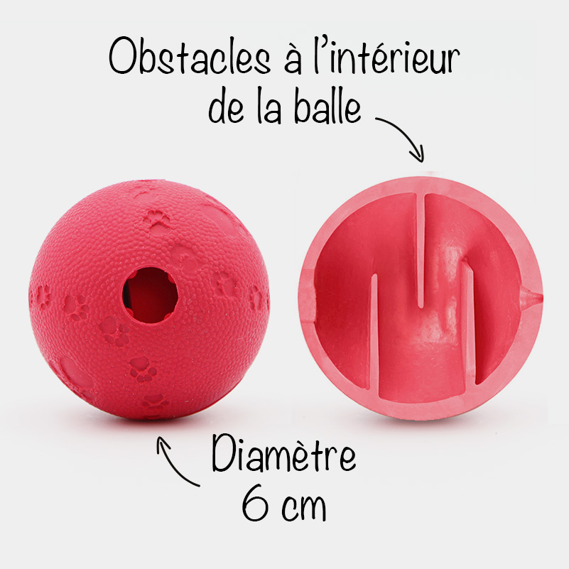 6 Balles rebondissantes de 3 cm de diamètre pour jeux à faire rouler