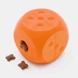 Balle rebondissante pour chat distributrice de croquettes