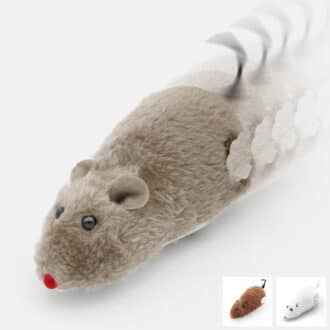 Souris interactive sur roues qui avance pour chat