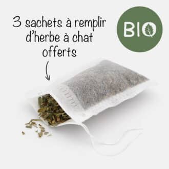 Jouet souris avec poche rechargeable à remplir d'herbe à chat