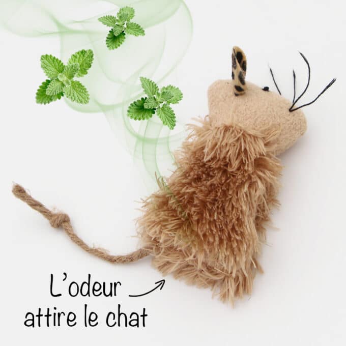 jouet-souris-remplir-sachet-herbe-chat-cataire-11 Jouet souris avec poche rechargeable à remplir d'herbe à chat