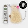 Jouet souris avec poche rechargeable à remplir d'herbe à chat