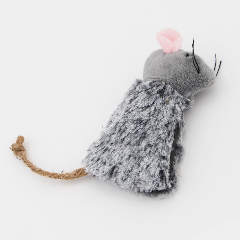 Souris avec poche à remplir d'herbe à chat - Fournie avec sachet de cataire  - Catedogshop