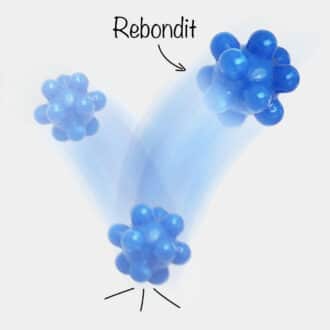 Balle rebondissante en caoutchouc pour chat