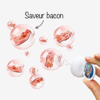 Crème de bacon pour tapis de léchage pour le chien