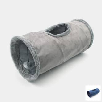 jouet tunnel en tissu avec armature métallique pour le chat ou le chaton