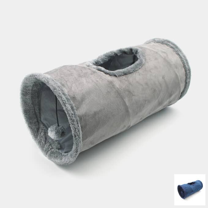 tunnel-pour-chat-1 jouet tunnel en tissu avec armature métallique pour le chat ou le chaton