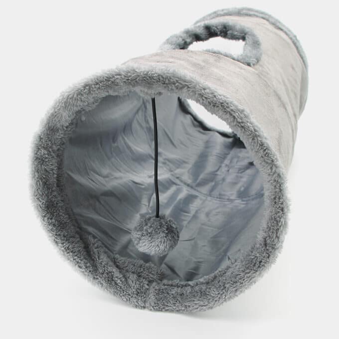 tunnel-pour-chat jouet tunnel en tissu avec armature métallique pour le chat ou le chaton