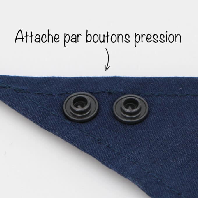 Bandana pour chien bleu marine