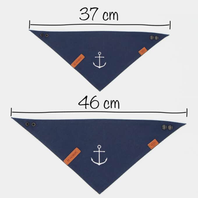Bandana pour chien bleu marine