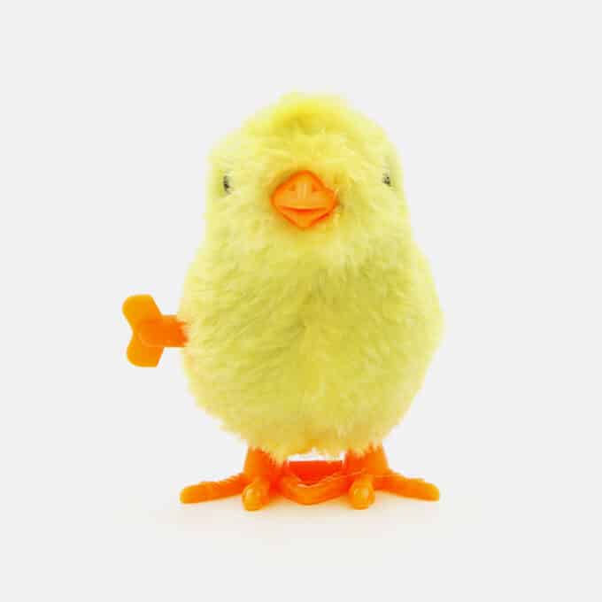 Jouet poussin interactif pour chat