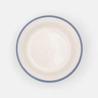 Gamelle céramique pour chat blanc et bleu