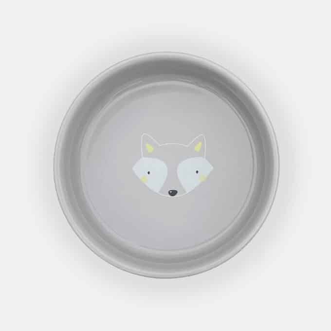 Gamelle en céramique pour chat gris renard