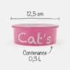 Gamelle céramique pour chat rose