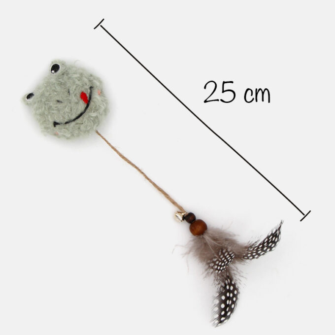 Peluche pour chat avec plumes et grelot