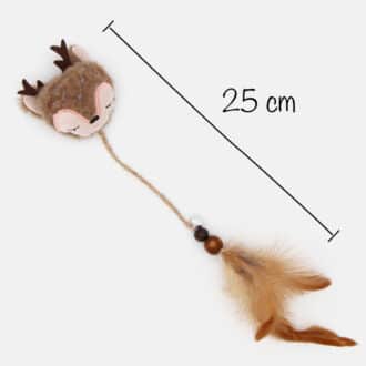 Peluche pour chat avec plumes et grelot