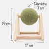 boule-balle-herbe-chat-cataire-catnip-socle-5 Boule d'herbe à chat cataire sur socle en bois